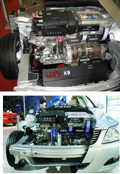 混合動力汽車解剖透視實驗臺